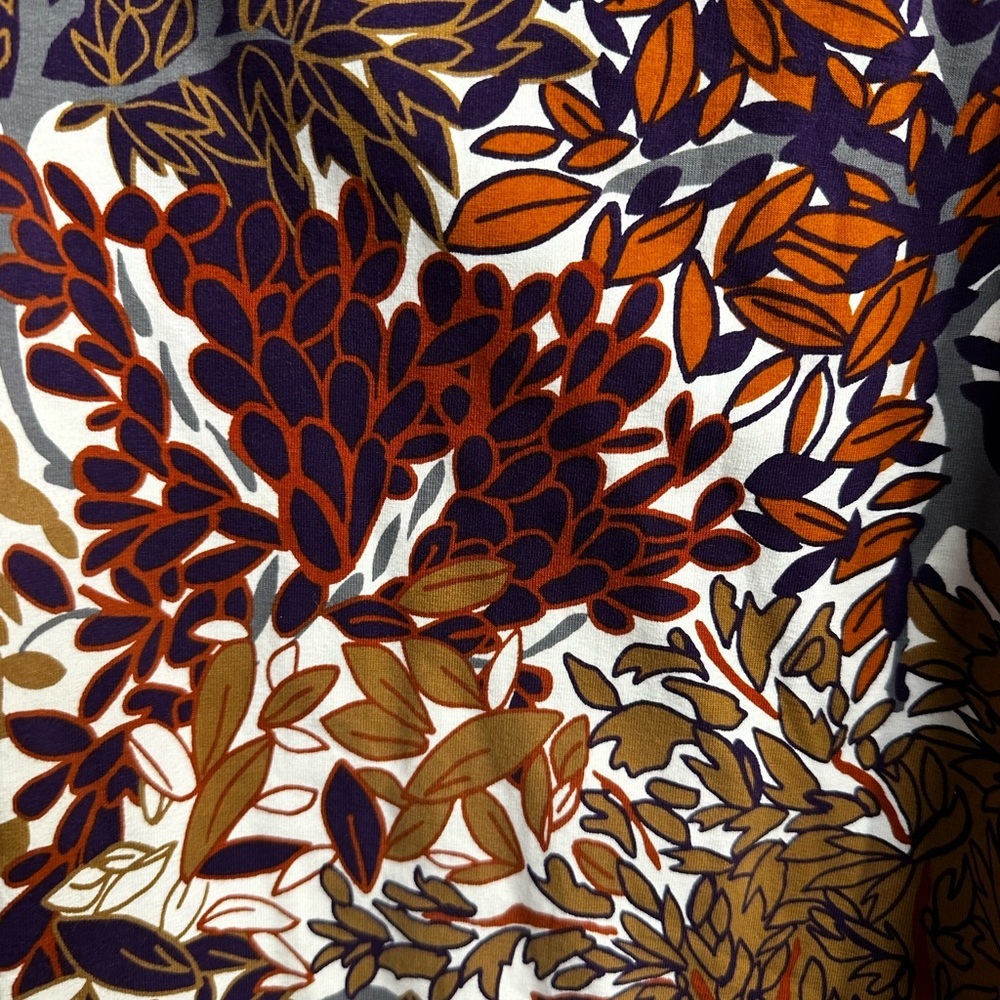 Christopher & Banks Autumn Leaf Print Blouse - Picture 6 of 7